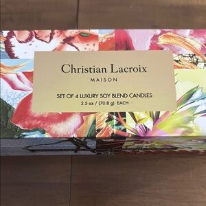New in box! Christian Lacroix Luxury Soy Blend Candles - Multicolor (set of 4)